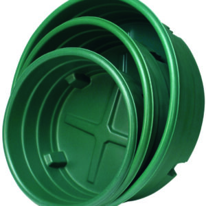 Bac la gée vert 750 litres rebord extérieur